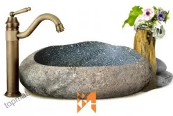 Lavabo đá cuội tự nhiên