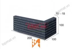 Gạch Vĩnh Cửu giả đá xếp Đồng Văn viên góc VC31
