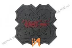 Gạch bê tông sợi hoa 01 đen Vĩnh Cửu VC61