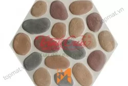 Gạch giả đá suối đa sắc lục giác Vĩnh Cửu VC96
