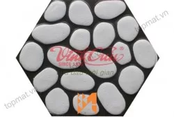 Gạch giả đá suối lục giác trắng Vĩnh Cửu VC93