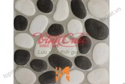 Gạch giả đá suối trắng đen Vĩnh Cửu VC91