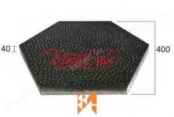 Gạch sỏi lục giác hạt nghiền đen Vĩnh Cửu VC112