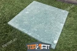 Đá xanh rêu băm trừ viền 40x40x2 cm