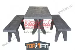 Bàn ghế giả gỗ - Đen