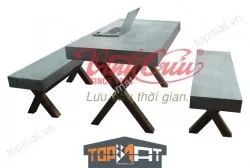 Bộ bàn ghế bê tông nhẹ VC-CF023