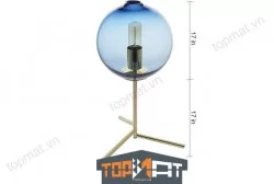 Đèn bàn thủy tinh cao cấp CASAMOTION Bubble Blue