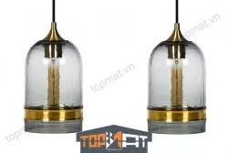 Đèn thả thủy tinh cao cấp CASAMOTION Golden Ring - Smoke