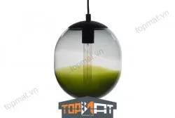 Đèn thả thủy tinh Lantern Ball Grey & Olive Green