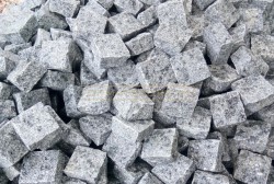 Đá cubic granite trắng Suối Lau 10x10x5cm