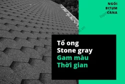 Ngói đá Bitum phủ đá tổ ong màu xám Cana
