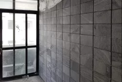 Đá băm giả cổ vuông cạnh đen