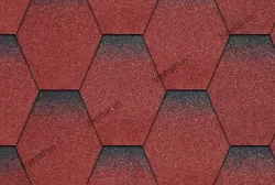 Ngói đá Bitum phủ đá tổ ong màu đỏ Cana 