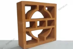 Gạch thông gió đất nung đồng tiền