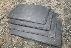 Đá slate đen Lai Châu lợp mái chữ nhật 18x27x(0.3-0.7)cm