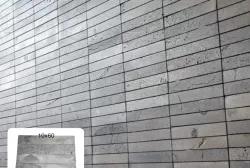 Đá ong xám 10x60x1.2cm ốp tường