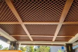 Trần nhôm caro cell 150x150mm màu vân gỗ