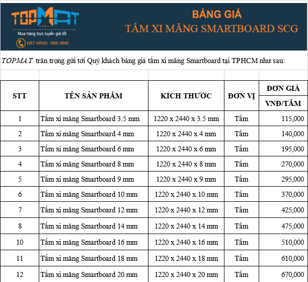 tấm xi măng smartboard scg