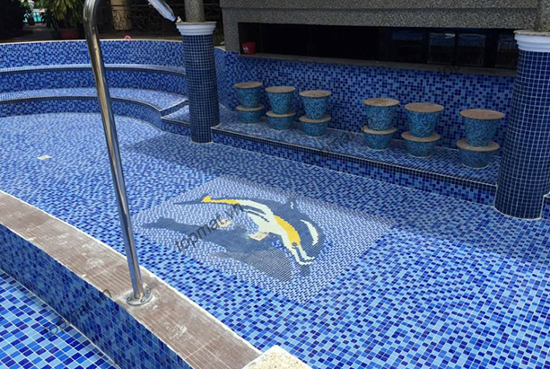 Gạch mosaic bể bơi đẹp