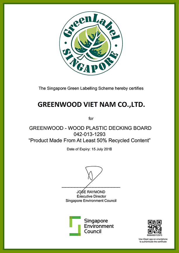  chứng chỉ chất lượng gỗ greenwood