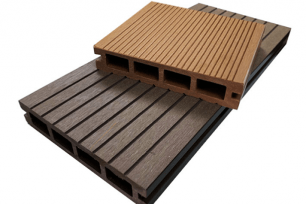 Sàn gỗ nhựa ngoài trời 1 lớp mã EW- R01B có khe rãnh chống trơn trượt