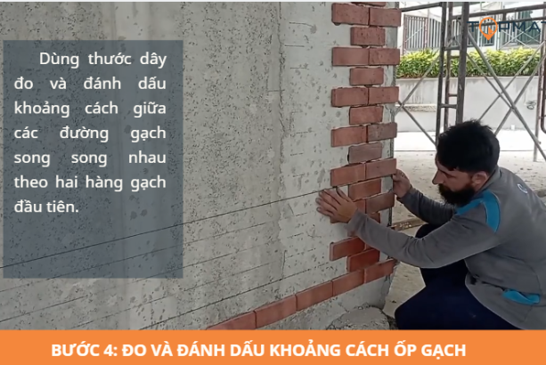 thi công gạch giả cổ ốp tường 6