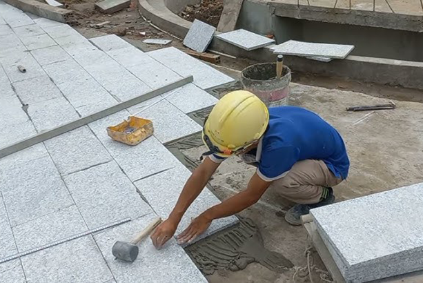 thi công lát đá lát sân