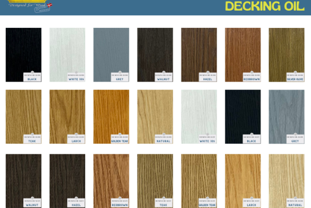 bảng mã màu dầu dưỡng gỗ Decking Oil