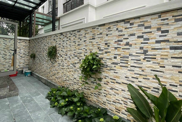 đá ghép 3 màu ốp tường