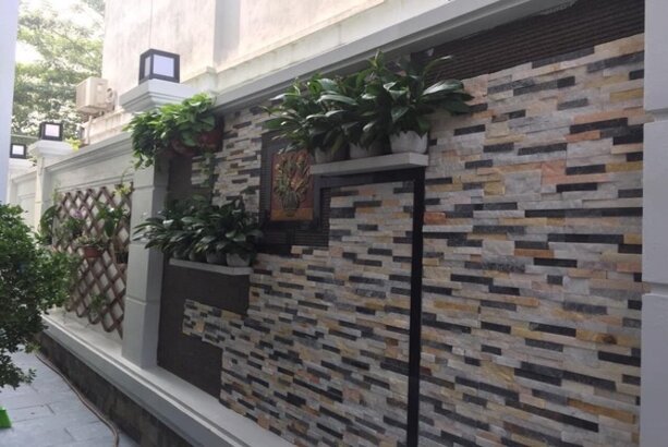 Đá ghép 3 màu Nghệ An ốp tường rào