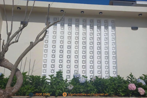 Mẫu gạch thông gió hoa chanh đang ưa chuộng trong các thiết kết hàng rào nhà hiện đại