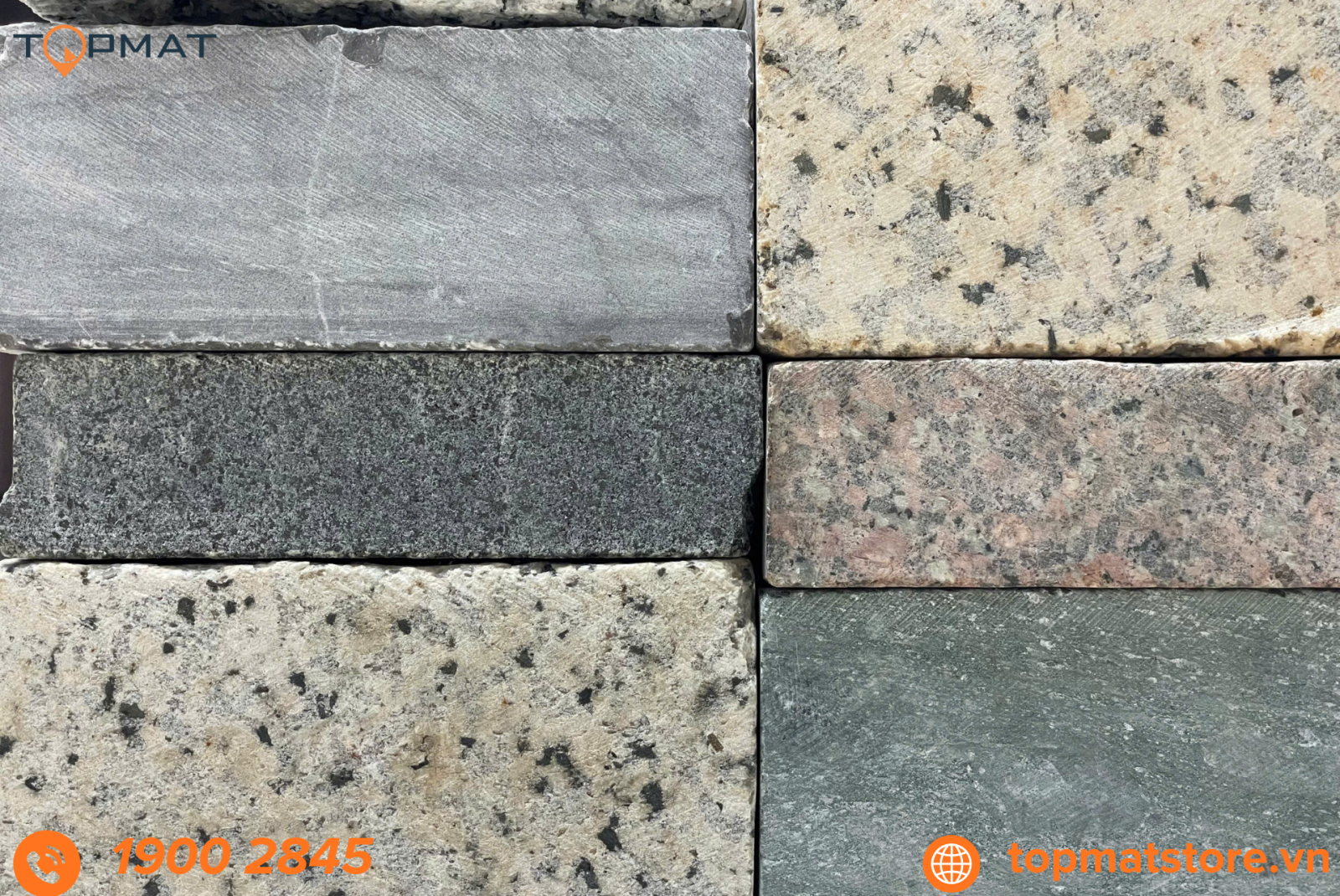 Đá cubic đa dạng với các độ dày khác nhau