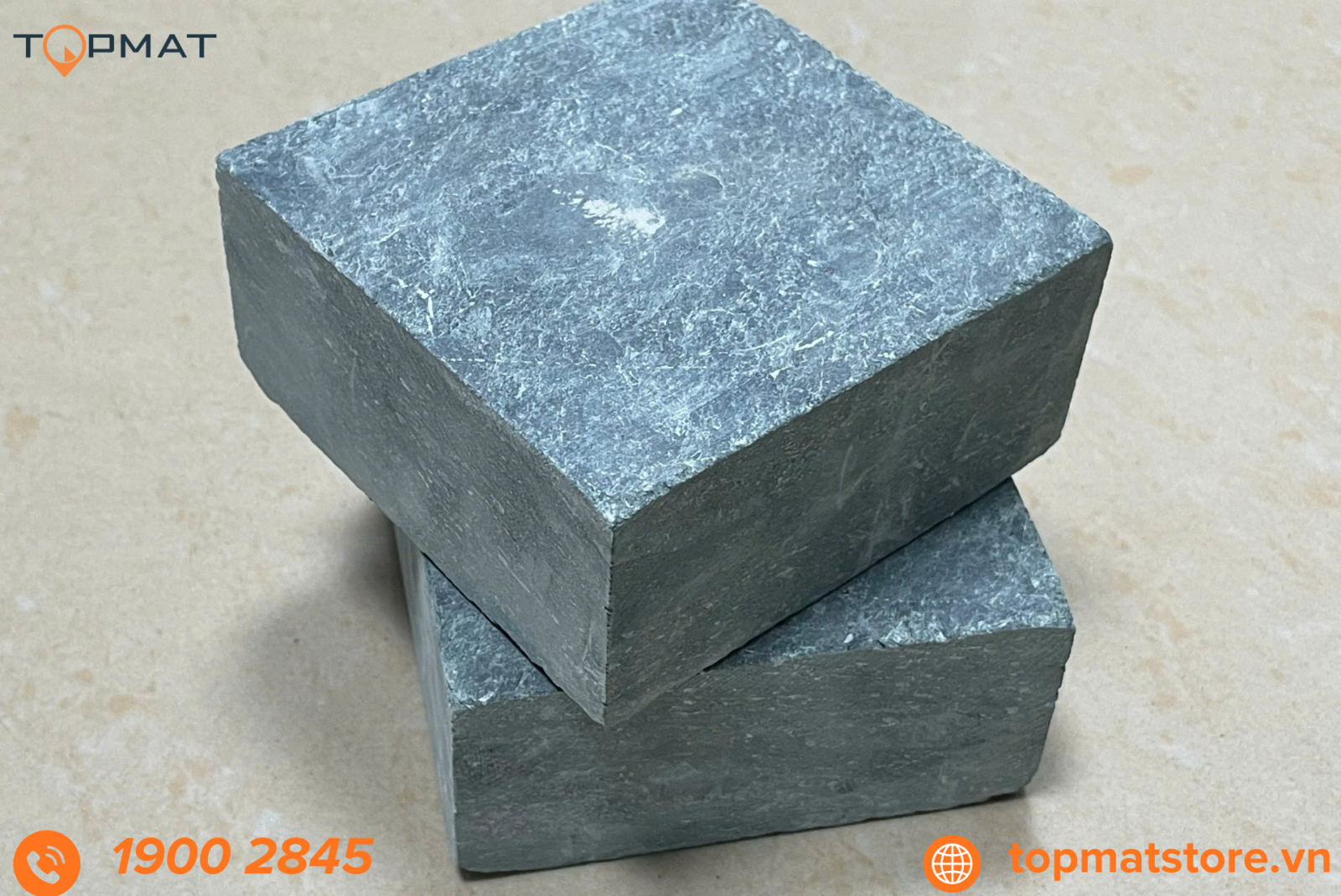 Đá cubic xanh Thanh Hóa với sắc xanh ấn tượng, đa dạng bề mặt theo nhu cầu.