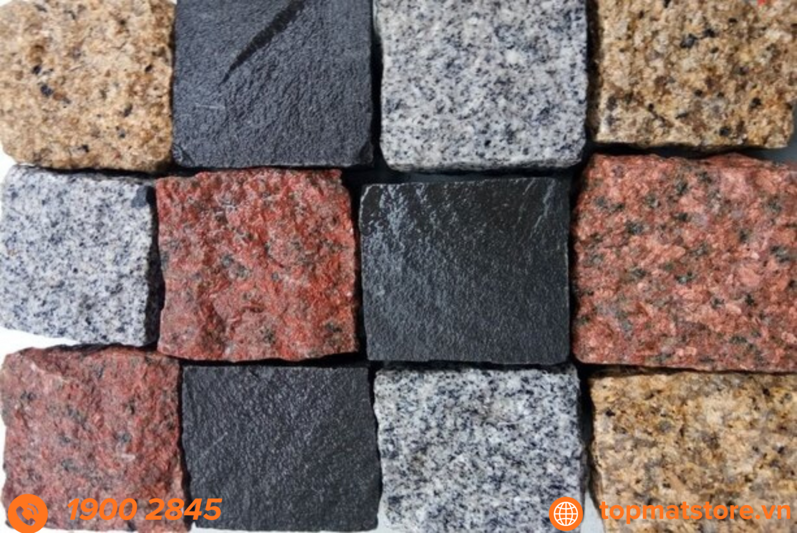 Đá cubic đa dạng màu sắc: trắng, vàng, đen, đỏ...