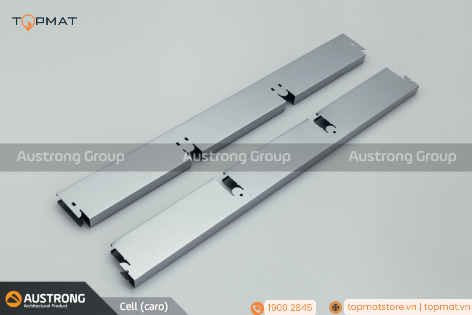 Cấu tạo thanh trần nhôm caro trên và thanh trần nhôm caro dưới