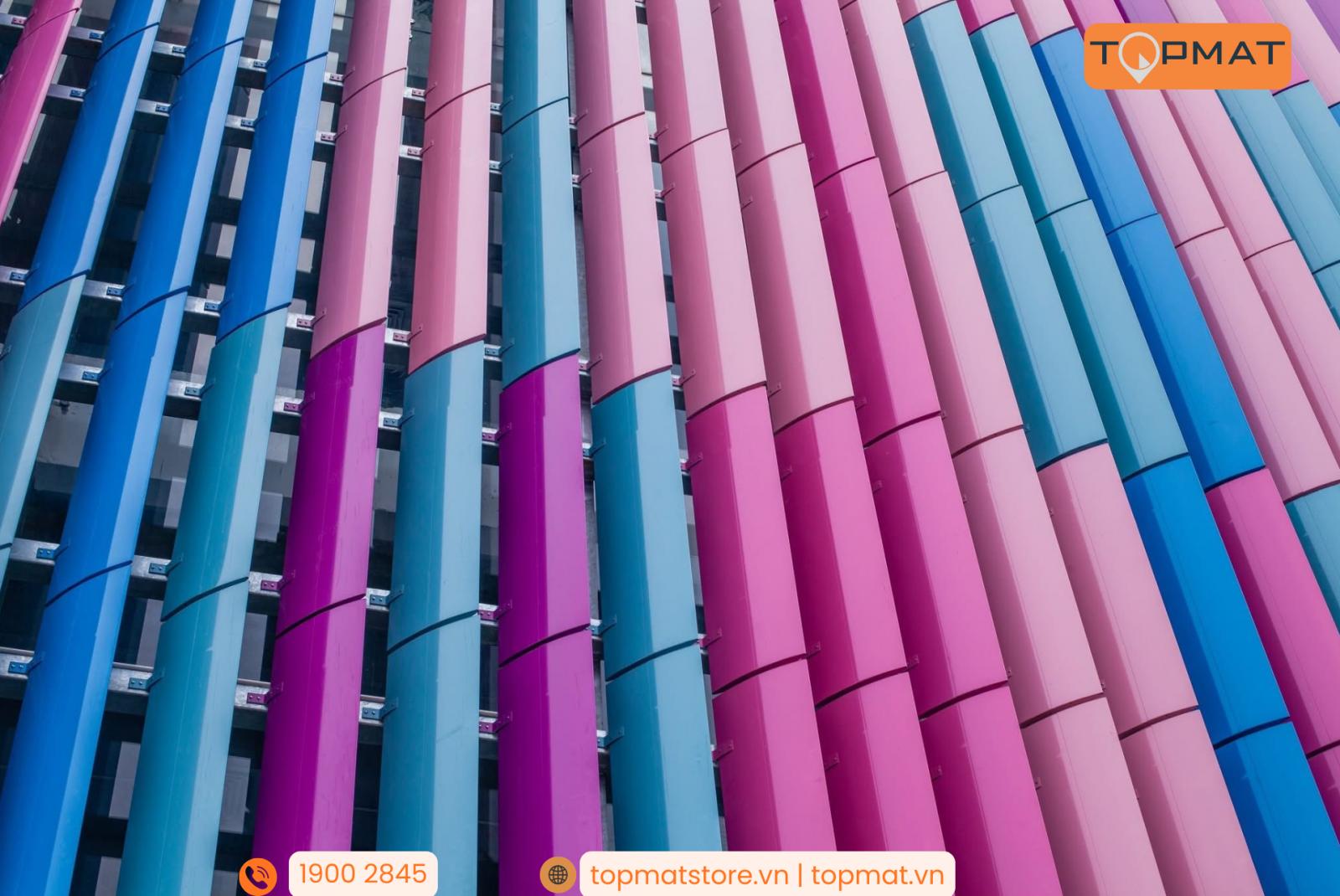 Lam nhôm trang trí mặt tiền với màu sắc đa dạng