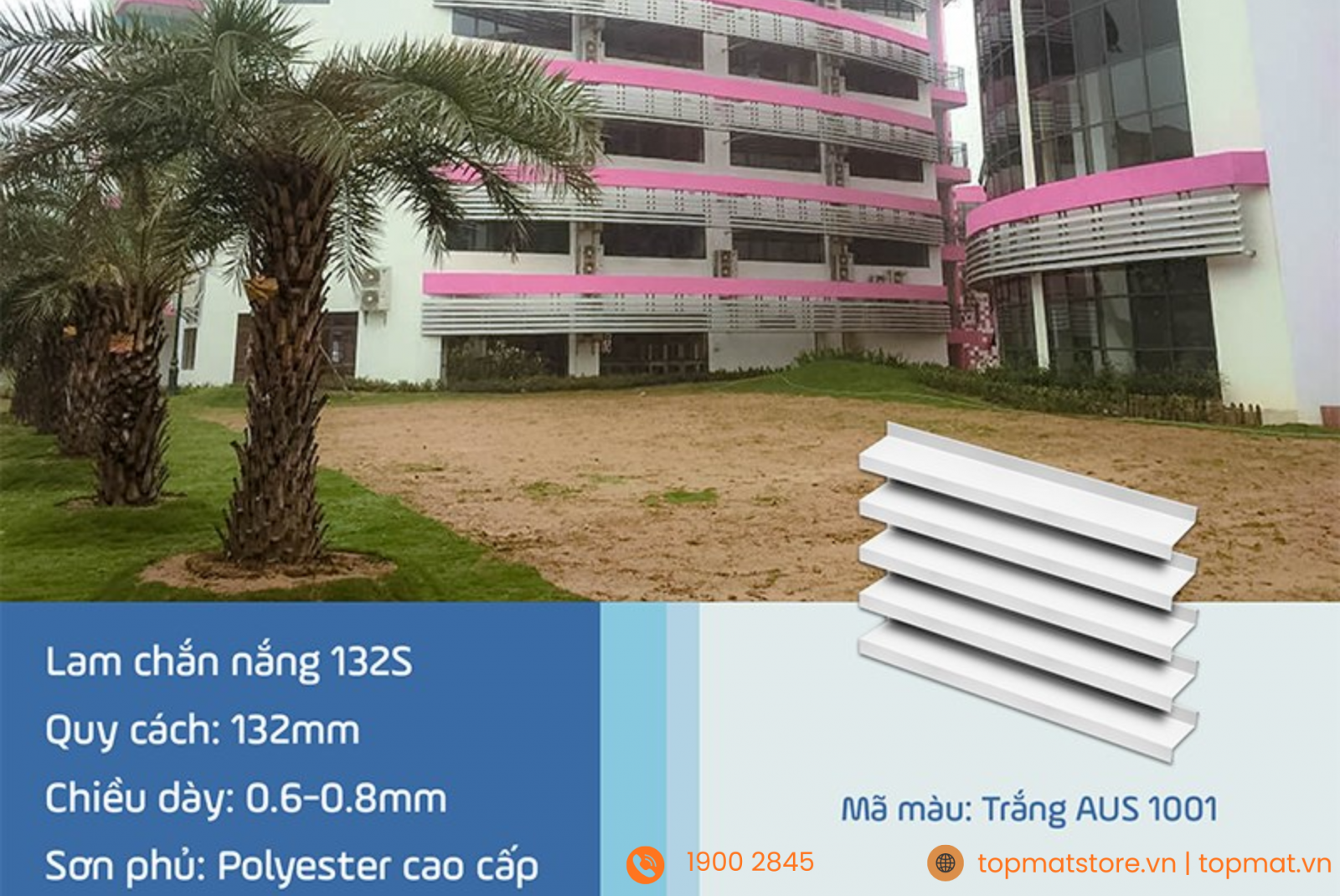 Lam nhôm chắn nắng chữ Z trong công trình trường học