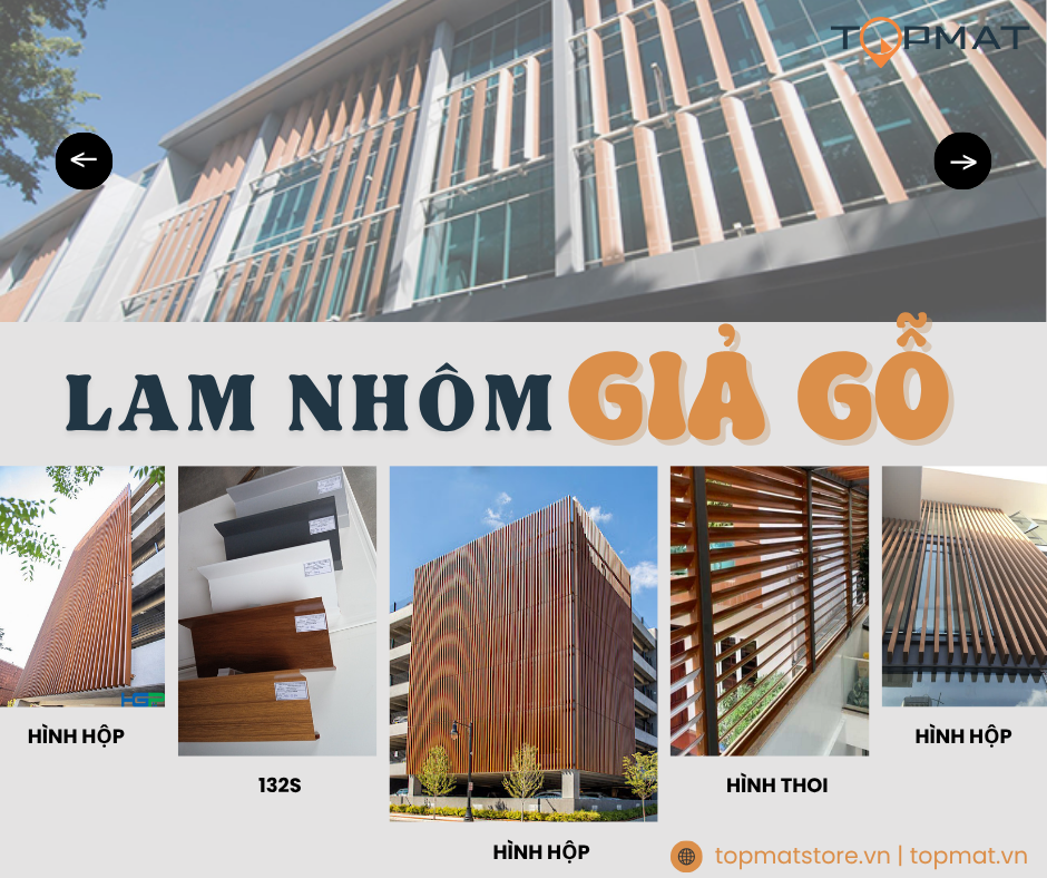 Các mẫu lam nhôm giả gỗ đang được ưa chuộng hiện nay