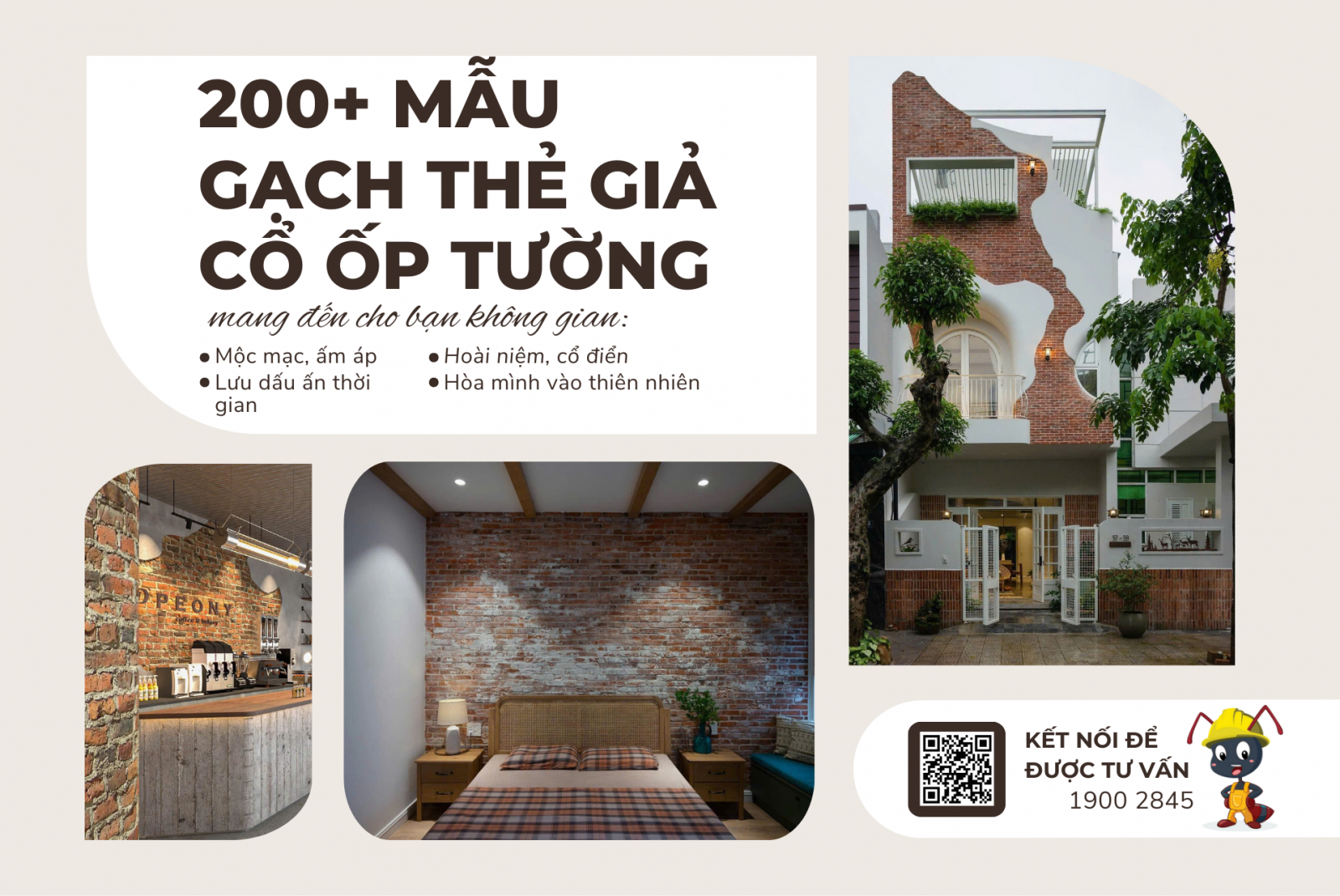 200+ mẫu gạch thẻ giả cổ ốp tường cho mọi không gian cổ điển