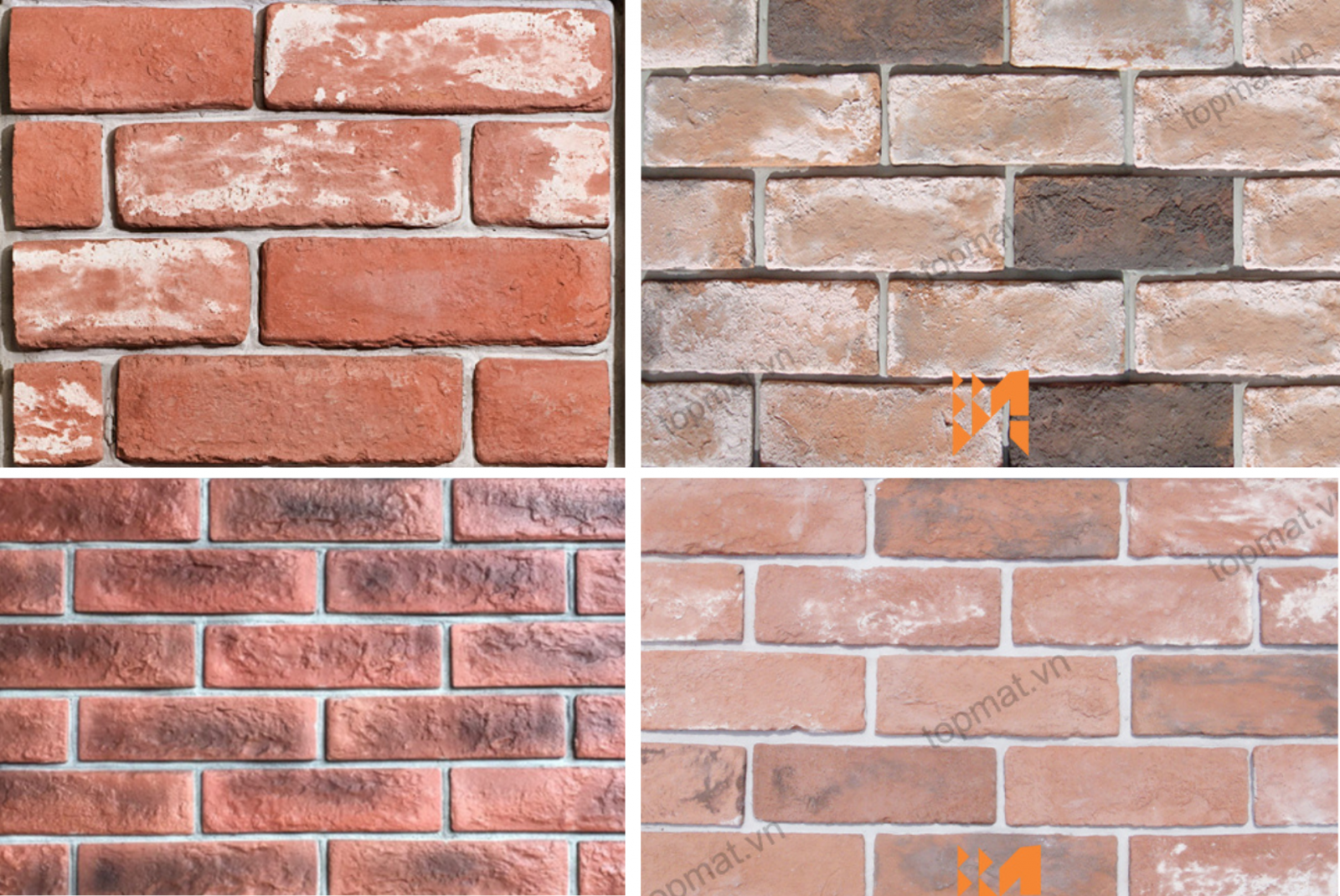 Gạch thẻ giả cổ ốp tường