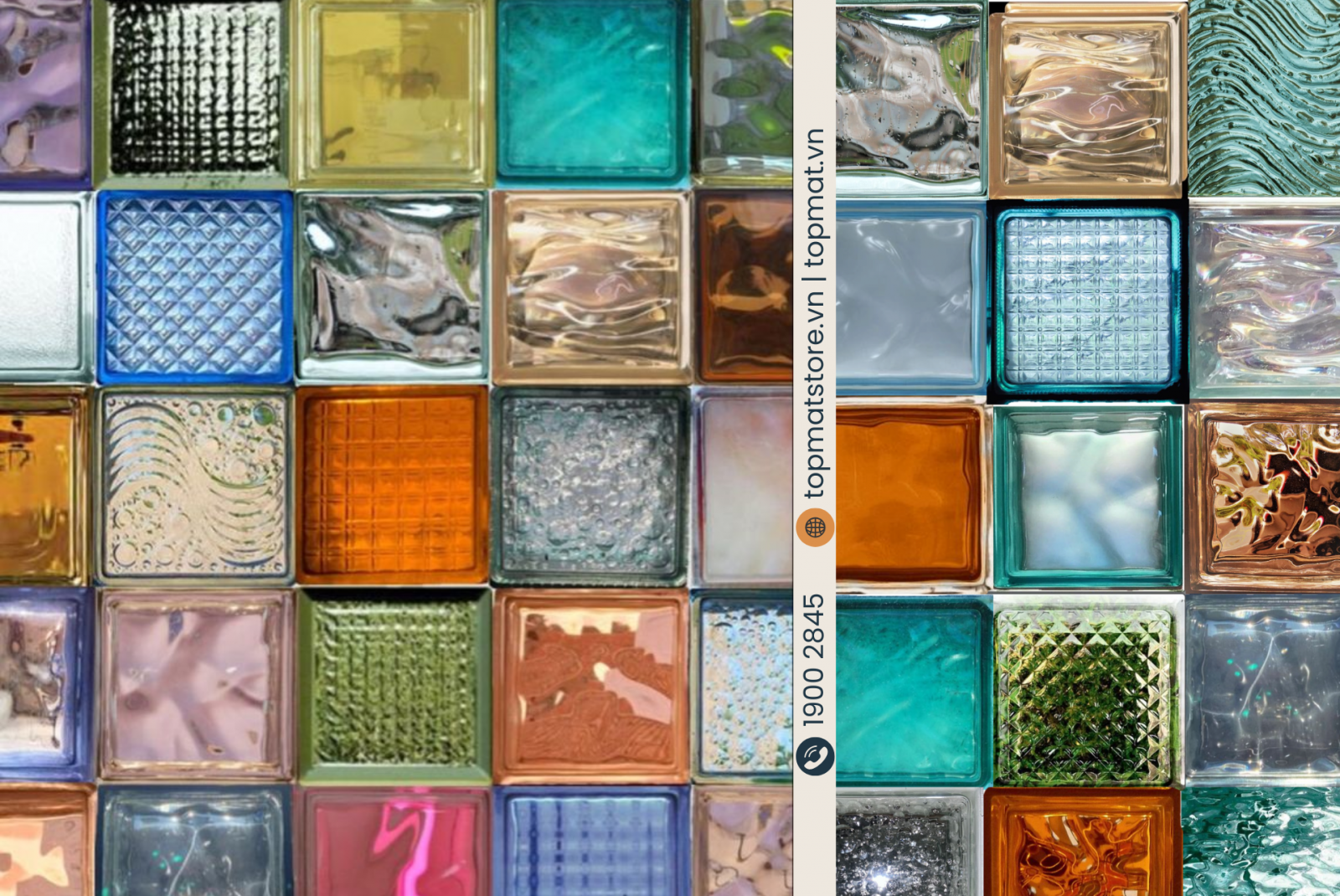 Các mẫu gạch kính màu đa hoa văn