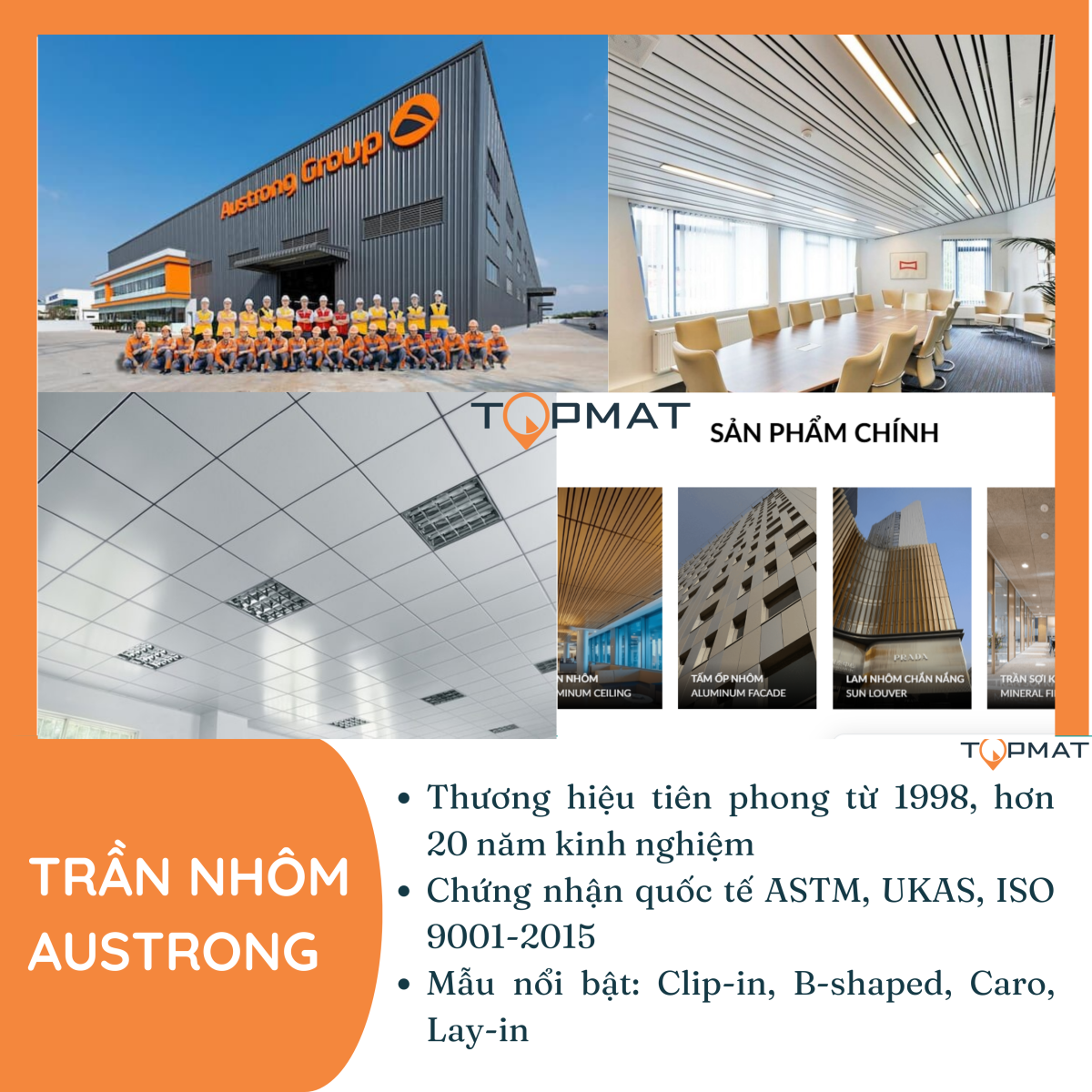 Trần nhôm Austrong - Trần nhôm hàng đầu Việt Nam hiện nay