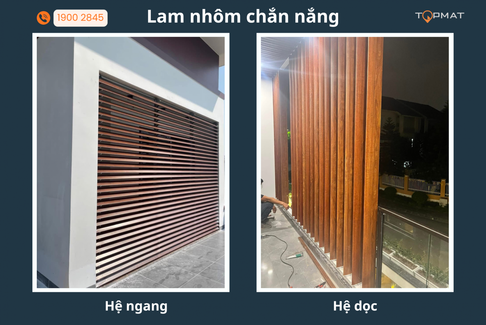 Lam chắn nắng hệ ngang và hệ dọc