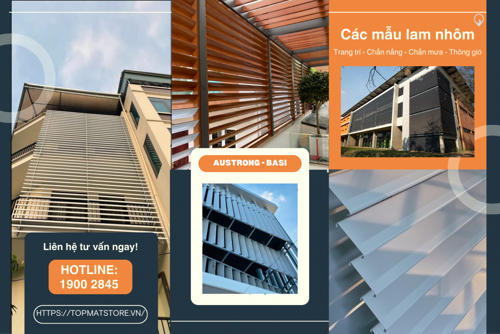 Các mẫu lam nhôm đẹp, chắn nắng, chắn mưa phổ biến hiện nay