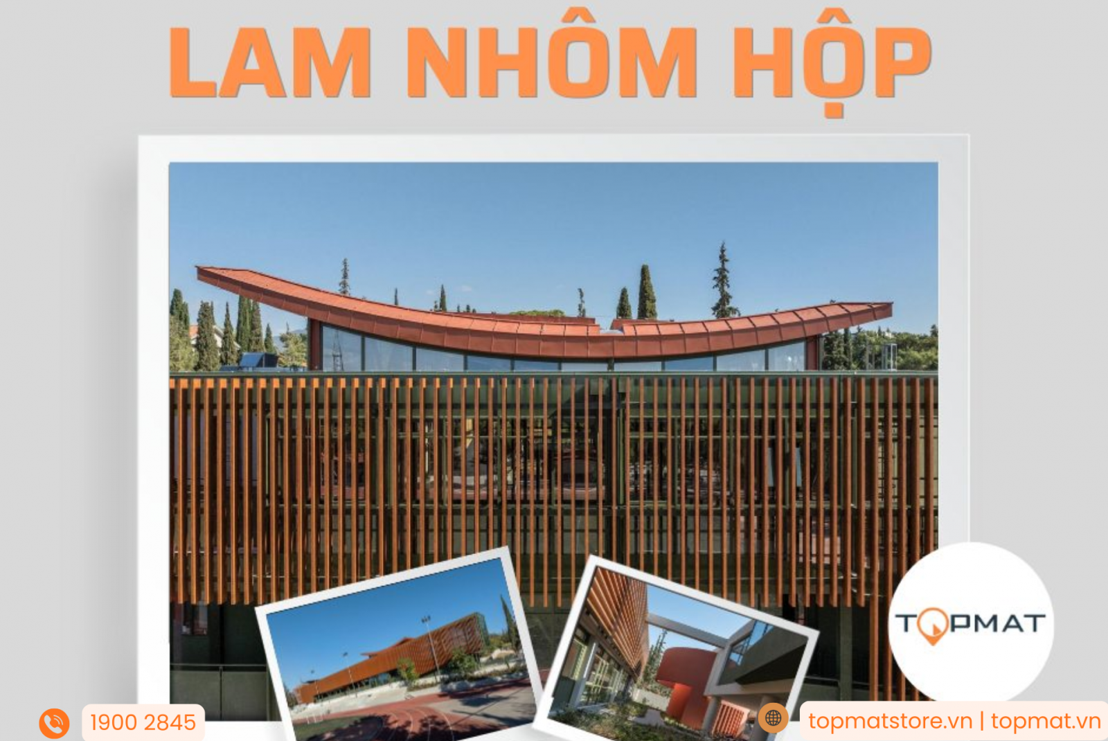 Các mẫu lam nhôm hộp trang trí mặt tiền showrom