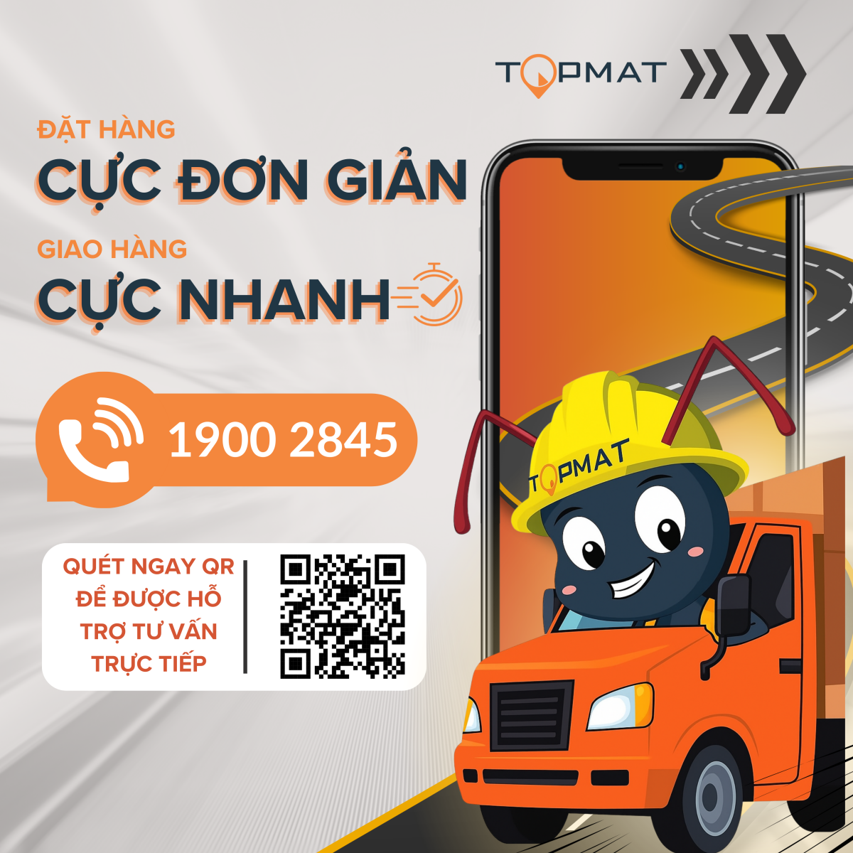 Topmat đặt hàng online giao trực tiếp tận công trình